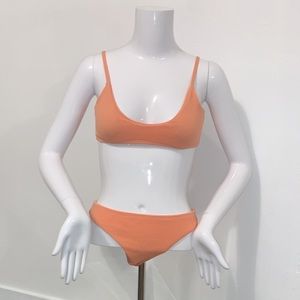 Orange Ribbed Zaful Bikini